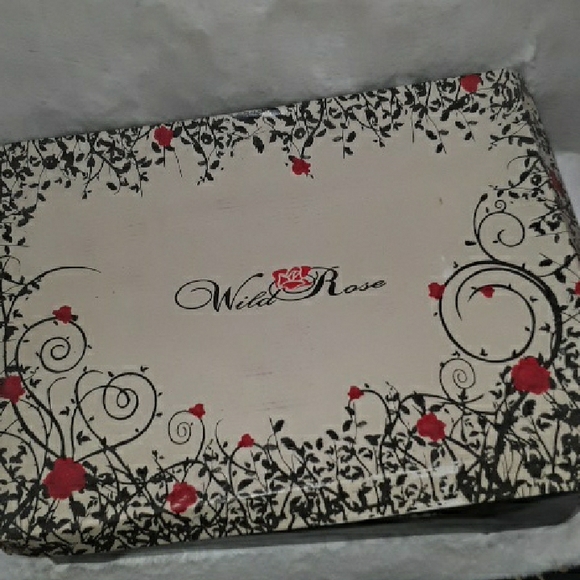 **SOLD** Wild Rose Black Mesh High Heels with Rhinestones - Picture 8 of 8